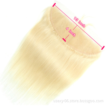 Wholesale Price Straight Body Deep Wave Blonde 613 Virgin Hair Ear To Ear 13x4 Lace Frontal Closure